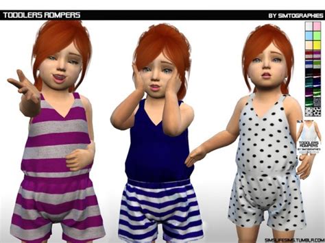 The Sims Resource Toddlers Romper By Simtographies • Sims 4 Downloads