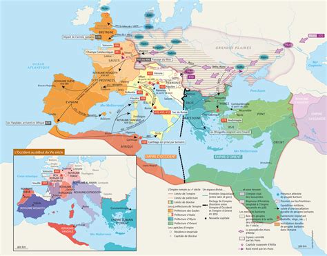 Carte : chute de l'Empire romain | lhistoire.fr