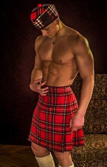 Tartan Kilt Men Dress Up Hot Scottish Men