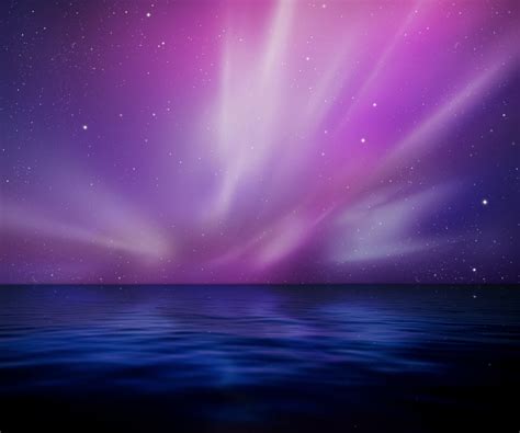 Starry Purple Sky Over Ocean Art Id 114926 Art Abyss