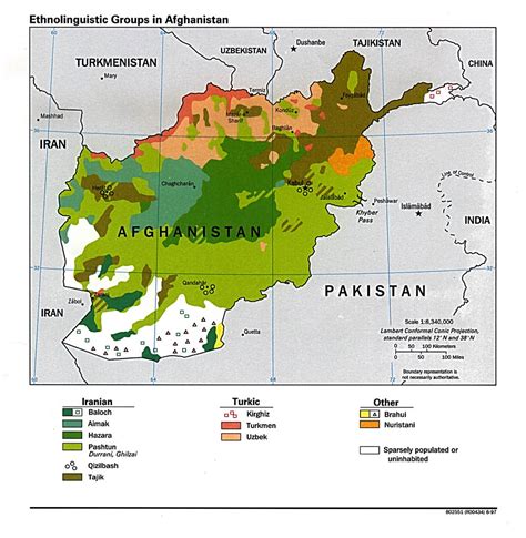 afghan ethnic map a map showing the common places where di… flickr