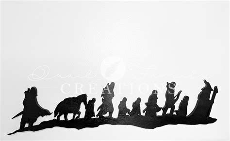 Lord Of The Rings Silhouette Fellowship Of The Ring Etsy