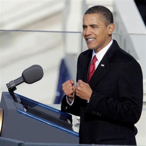 President Barack Obama Delivering His Inaugural Address Washington Dc