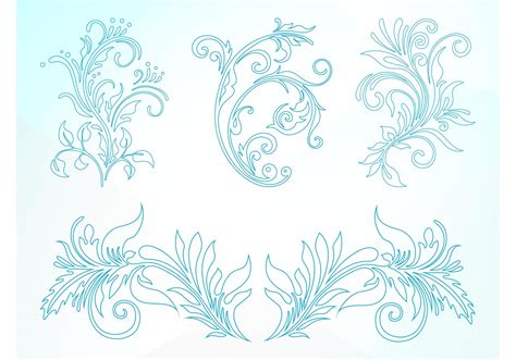 Floral Outlines Set Download Free Vector Art Stock Graphics And Images