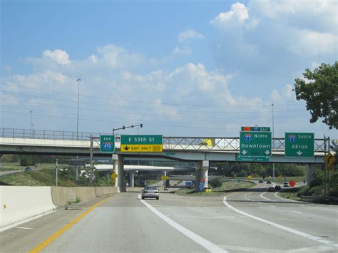 Ohio Interstate 490 Eastbound Cross Country Roads