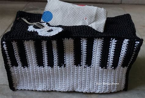Sweet Nothings Crochet Piano Inspired Tissue Box Cover