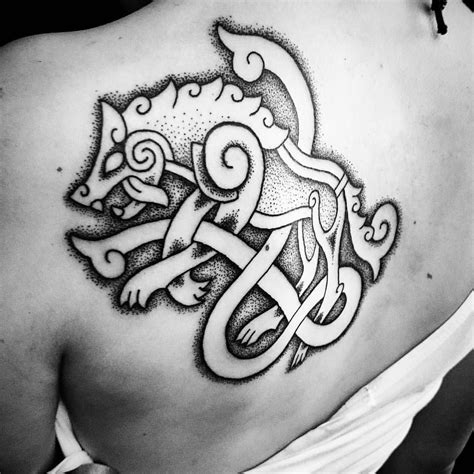 Fenrir Wolf Tattoo Drawing Fenrir Tattoo Design By Rozthompsonart On Deviantart Guitar Rabuho