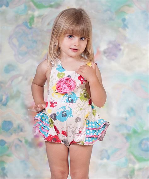 White Floral Baby Skirted Bubble Romper Infant Baby Skirt Rompers