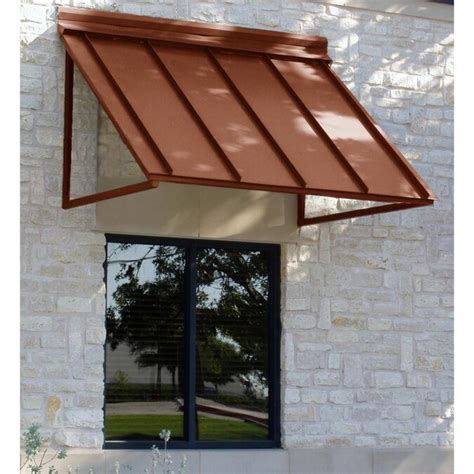 Awntech Houstonian 104 In Wide X 24 In Projection Copper Solid Vertical