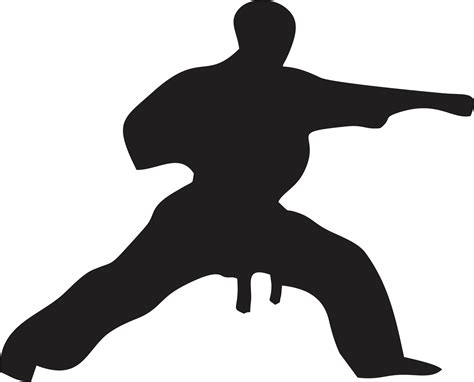 Man Clip Art Image Silhouette Karate Clip Art Png Download Full