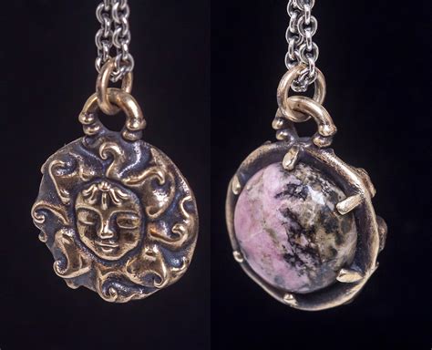 Sun God Pendant Bronze Pendant With Face Bronze Pendant