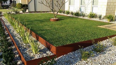 Modern Retaining Wall Corten Steel And Gabions