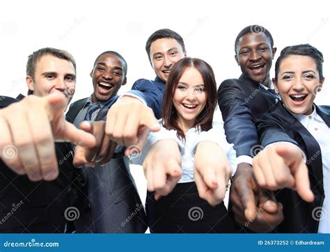 Portrait Of Excited Young Business People Stock Photo Image Of Modern