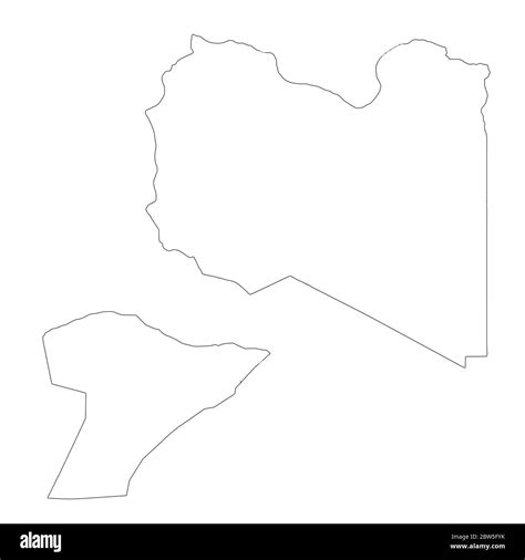 Vector Map Libya And Tripoli Country And Capital Isolated Vector
