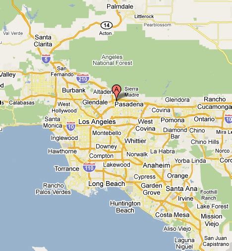 35 Map Of Pasadena California Maps Database Source