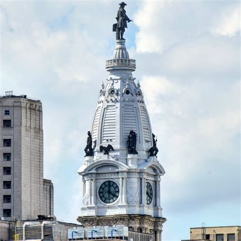 the construction timeline of the william penn statue atop city hall philadelphia yimby