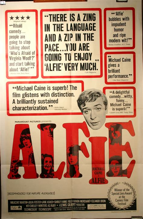 alfie original michael caine film poster