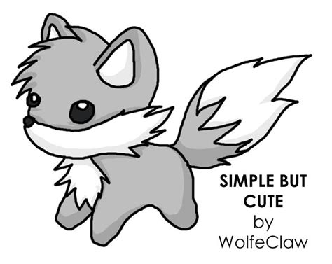 Cute Wolf Drawings Easy Animal Drawings Easy Drawings