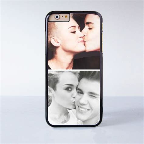 miley cyrus and justin bieber plastic phone case for iphone 6 more style for iphone 6 5 5s 5c 4