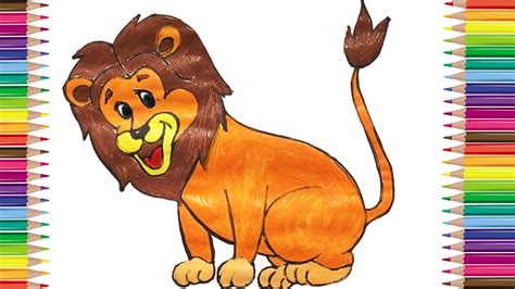 How To Draw Lion Coloring Pages Animals For Kids Art Colors For