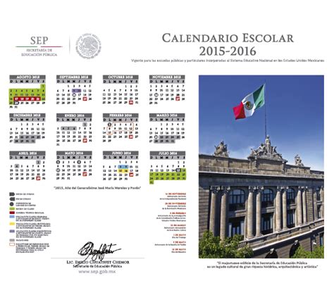 Calendario Escolar 2015 2016 Secretaría De Educación Pública