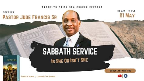 Brooklyn Faith Sda Online Sabbath Service “is She Or Isnt She” 5