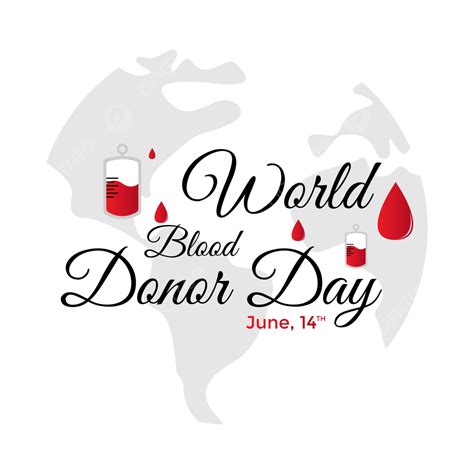 World Blood Donor Vector Hd Images World Blood Donor Day Typography