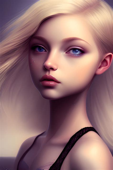 Beautiful Pale Skinned Blonde Hair Blue Eyed Petite Teenage Girl
