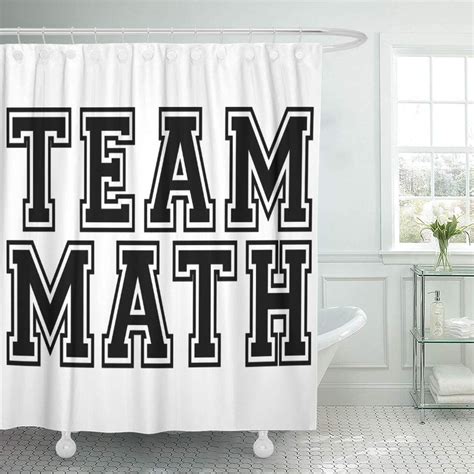 Cynlon Teacher Team Math School Smart Nerd Academics Arithmetic Mathematics Bathroom Decor Bath