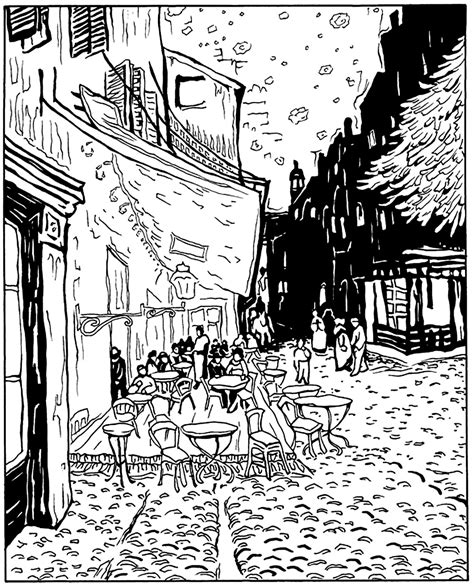 Vincent Van Gogh Café Terrace At Night 1888 Masterpieces Adult