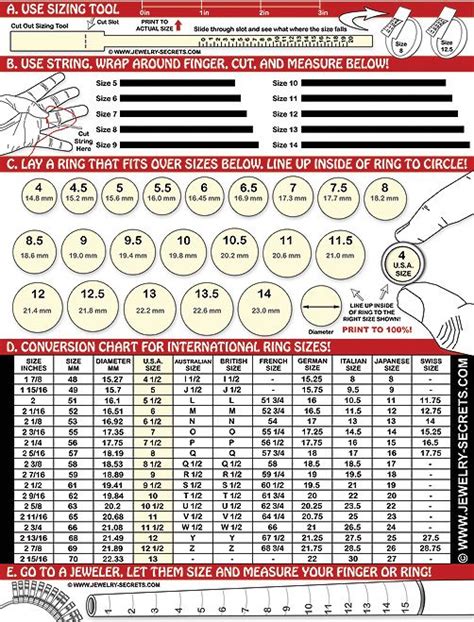 Scientific Printable Ring Size Chart Actual Size Free Download Ring