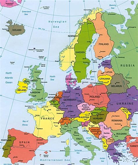 Avrupa Haritas T Rkiye Ve D Nya Haritalar Uydu Harita