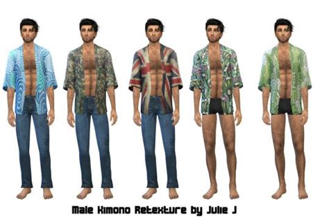 Male Kimono Retextured By Julie J Sims Vetements Et Sims 4
