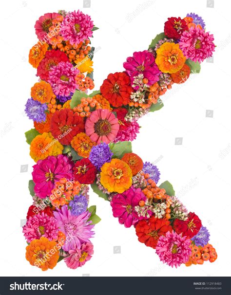 Alphabet k with koala cartoon clipart k15011871 fotosearch. K Flower Alphabet Isolated On White Stock Photo 112918483 ...