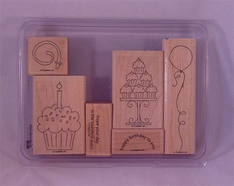 Amazon Com Stampin Up CRAZY FOR CUPCAKES Set Of Decorative Rubber Stamps Retired Arts