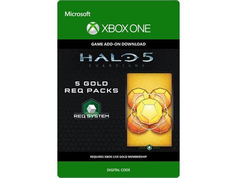 Halo 5 Guardians 5 Gold Req Packs Xbox One Digital Code