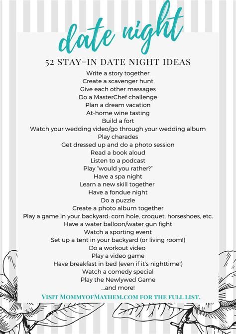 Stay In Date Ideas Romantic Date Night Ideas Creative Date Night Ideas Cute Date Ideas