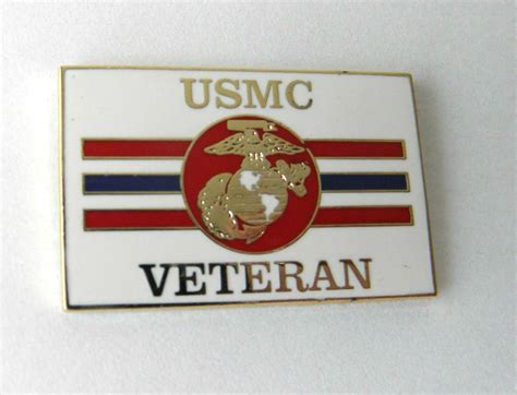 Us Marines Veteran Usmc Marine Corps Usa Lapel Pin Badge 1 Inch