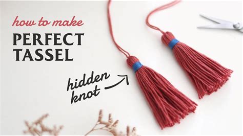 How To Tie Tassels With A Hidden Knot Rope Whipping Diy Tassel Youtube