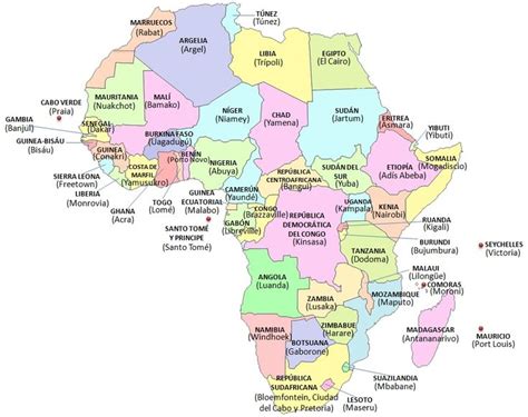 Mapa `africa Con Paises Y Capitales Imagui