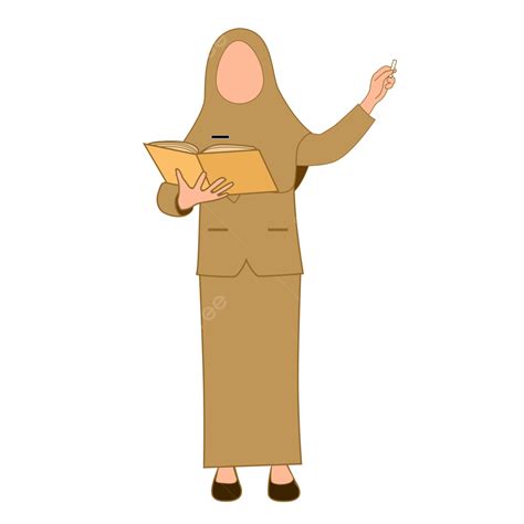 Gambar Guru Mengajar Wanita Guru Muslim Guru Muslim Vektor Guru Png