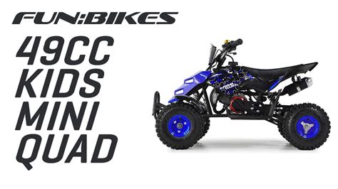 The m2r cm110 quad is a fantastic choice for entry level fun! Product Overview: FunBikes 49cc Kids Mini Quad Bike - YouTube