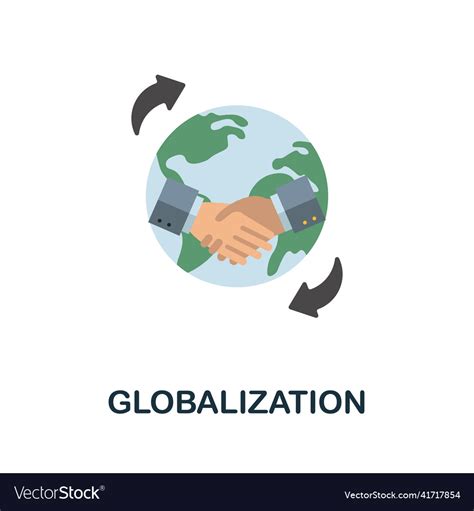 Globalization Flat Icon Colored Element Sign From Vector Image
