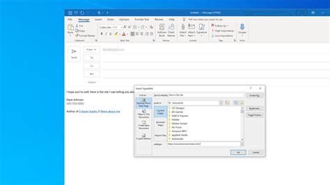 How To Create A Hyperlink In Microsoft Outlook And Link Out To Websites