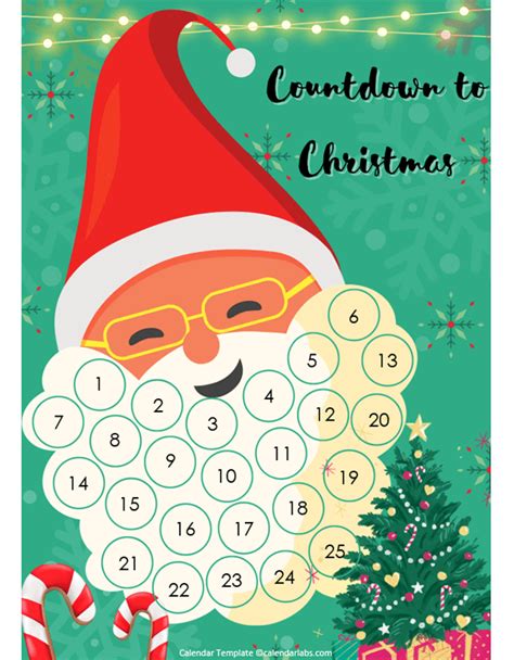 Printable Countdown Calendar Free Printable Templates