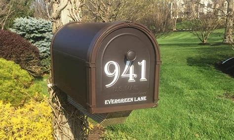 Many companies sell lettering kits for use on mailboxes. mailbox numbers stickers For mail box letters names any ...