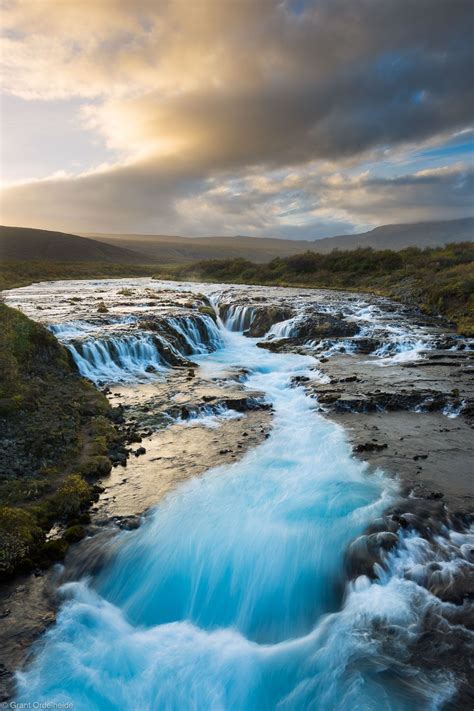 Brúarfoss Southwestern Iceland Iceland Waterfall Photo Beautiful
