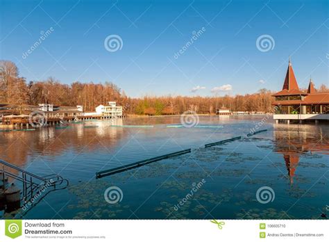 Lake Heviz Thermal Bath Stock Photo Image Of Health 106605710