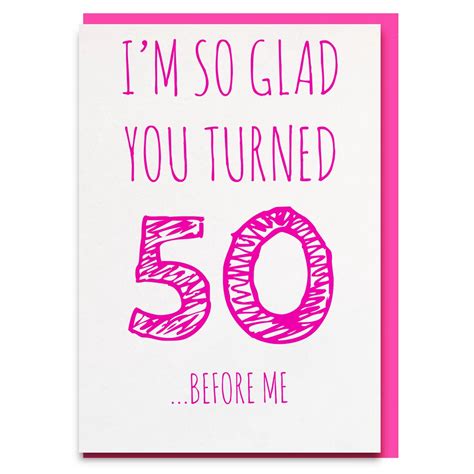 Funny 50th Birthday Card For Her Rude 50th Birthday Card Etsy UK
