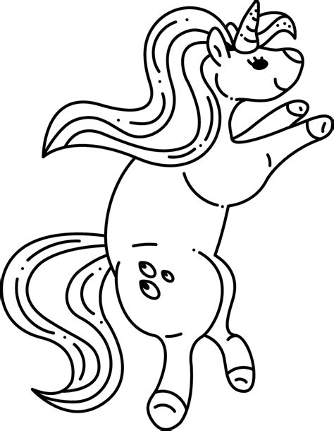 Premium Vector Unicorn A Cute Unicorn Stands On Its Hind Legs